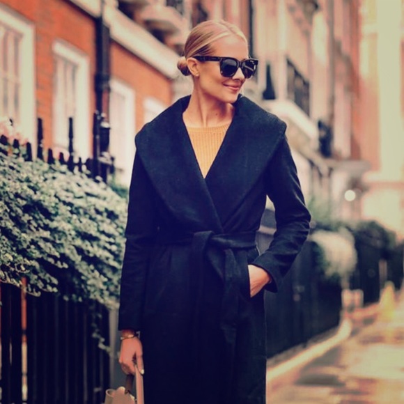 petite shawl collar wrap coat